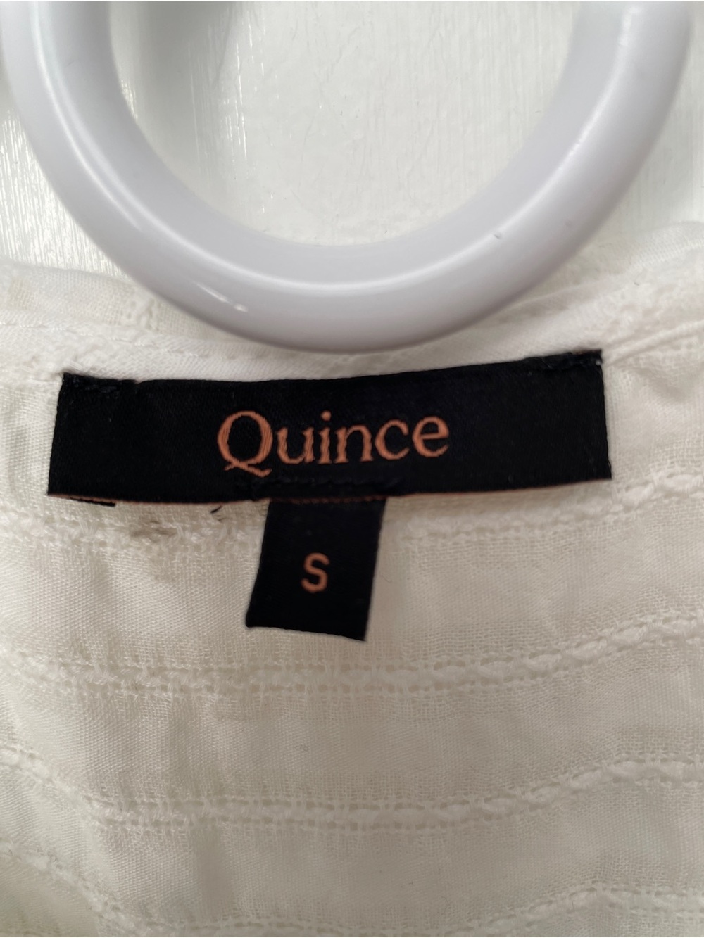 Quince sz S Embroidered organic Cotton Ruffle Collar Long Sleeve cottage Blouse - Picture 8 of 13